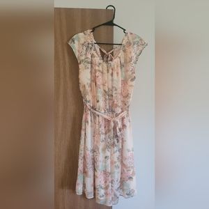 Short Sleeve Floral Dress